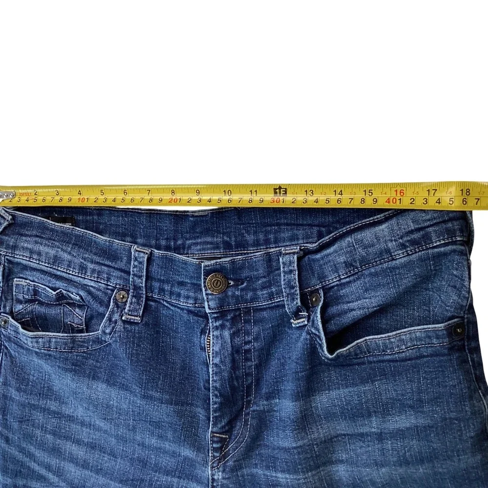 True Religion Ricky Relaxed Straight Jeans Men's Size 36 Blue‎ Denim